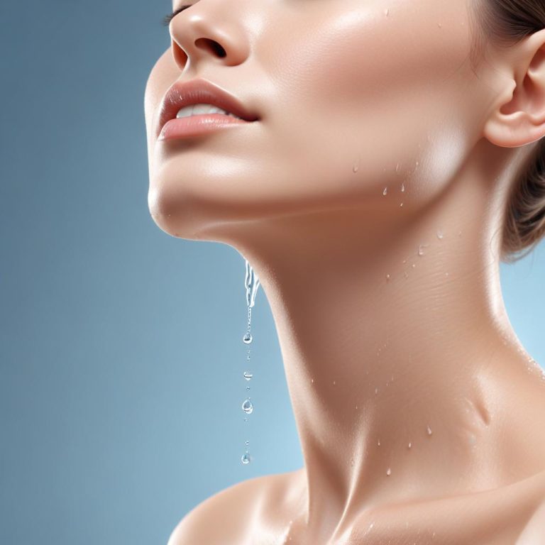 Hydratation du cou et du décolleté