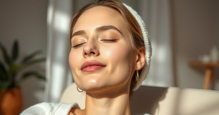 Visage reposé grâce aux pauses régulières